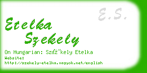 etelka szekely business card